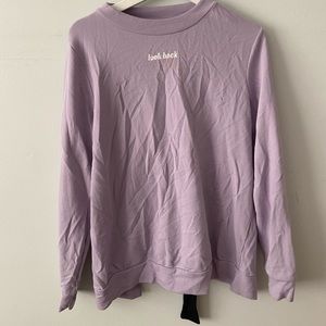 “Look Back” cool back detail crewneck